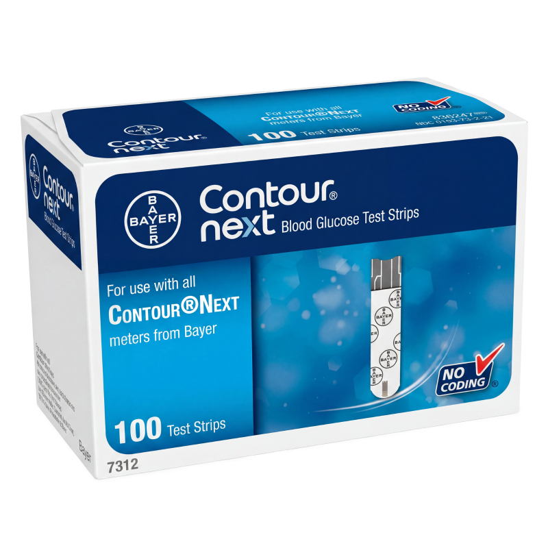 Contour Next blood glucose test strips packaging