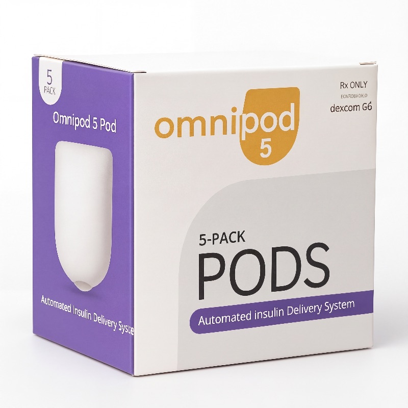 Omnipod 5 insulin delivery system pods box