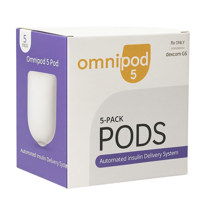 Omnipod 5 insulin delivery system pods packaging